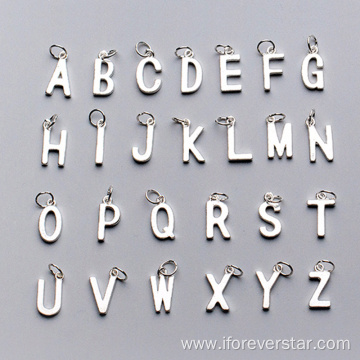 Sterling Silver Pendant Setting Letters A-Z Alphabet Pendant